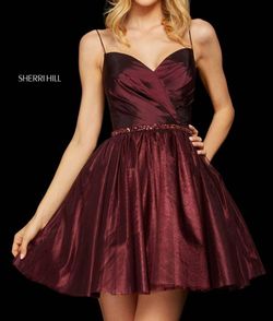 Style 1-44069791-238 Sherri Hill Red Size 12 1-44069791-238 Summer Cocktail Dress on Queenly