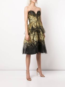 Style 1-64267482-1498 Marchesa Black Size 4 Sweetheart Free Shipping Tall Height Polyester Cocktail Dress on Queenly