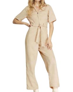 Style 1-701434840-3011 SHE + SKY Nude Size 8 Free Shipping Floor Length Polyester Jumpsuit Dress on Queenly