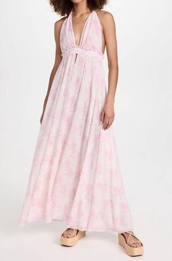 Style 1-894825940-2901 LoveShackFancy Pink Size 8 Floor Length Straight Dress on Queenly