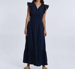Style 1-898738930-3775 MOLLY BRACKEN Blue Size 16 Free Shipping Tall Height Military Straight Dress on Queenly