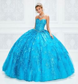 Style PR12005 Ariana Vara Blue Size 12 Quinceanera Floor Length Ball gown on Queenly