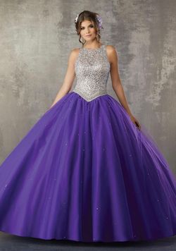 Style 60040 Mori Lee Purple Size 6 Floor Length 60040 Morilee Ball gown on Queenly