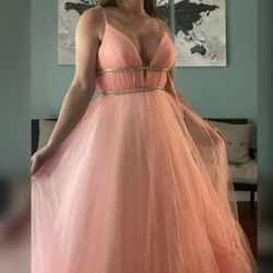 Style -1 Mac Duggal Pink Size 2 Tulle High Low Ball gown on Queenly