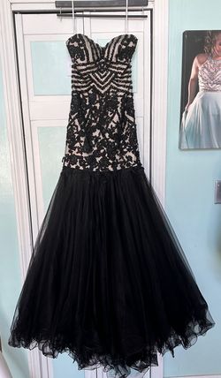 Style 15135 Envious Couture Black Size 0 Sweetheart Jewelled 70 Off Floor Length Mermaid Dress on Queenly