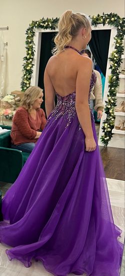 Style 25964 Jovani Purple Size 2 Jersey Short Height Ball gown on Queenly