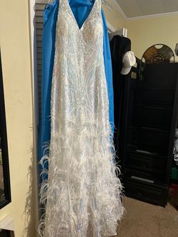 Jovani White Size 12 50 Off Pageant Straight Dress on Queenly