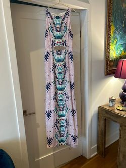 Mara Hoffman Multicolor Size 2 Print Jersey Medium Height Straight Dress on Queenly