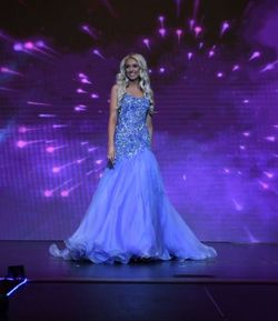 Style Custom couture gown Sherri Hill Purple Size 0 Floor Length Tall Height Custom Train Dress on Queenly
