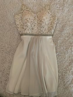 aria White Size 2 Homecoming Short Height A-line Dress on Queenly