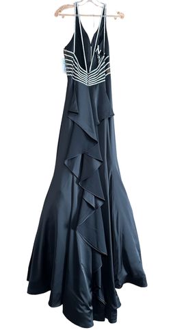 Style KB452024 Bling prom Black Size 14 Jersey Plunge Free Shipping Mermaid Dress on Queenly