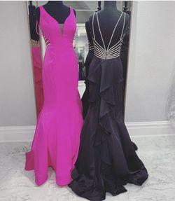 Style KB452024 Bling prom Black Size 14 Jersey Plunge Free Shipping Mermaid Dress on Queenly