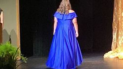 David's Bridal Blue Size 22 Jersey Plus Size Pageant Ball gown on Queenly