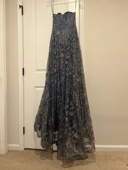 Cinderella Divine Gray Size 2 Strapless Jersey 50 Off Train Dress on Queenly