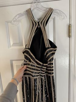 Jovani Black Size 0 Prom Floor Length Jumpsuit Dress on Queenly
