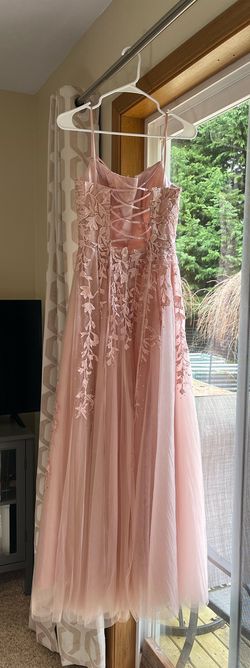 NOX Anabel Light Pink Size 4 Prom Floral A-line Dress on Queenly