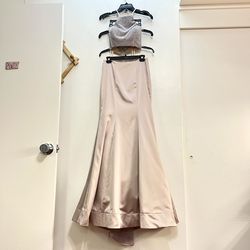 Style 24243 La Femme Nude Size 6 Sweet 16 Studded Prom Bridgerton A-line Dress on Queenly