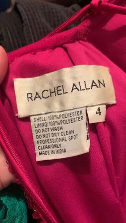 Rachel Allan Pink Size 4 Jersey Free Shipping Short Height Mermaid Dress on Queenly