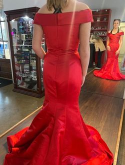 Ashley Lauren Red Size 4 Prom Free Shipping Military Mermaid Dress on Queenly