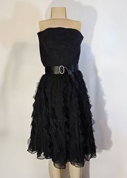White House Black Market Black Size 12 Strapless Plus Size Cocktail Dress on Queenly