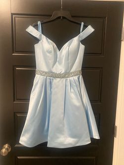 Sherri Hill Blue Size 4 Pageant Free Shipping Cocktail Dress on Queenly