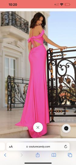 Style 810543 Clarisse Pink Size 00 Jersey 810543 Side slit Dress on Queenly