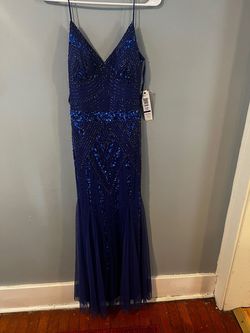 Style 10582I Reign On Blue Size 6 Jersey 10582i Mermaid Dress on Queenly