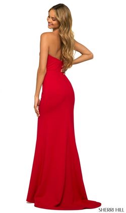 Sherri Hill Red Size 0 Prom Floor Length Jersey Pageant Side slit Dress on Queenly