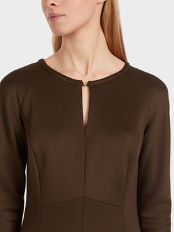 Style 1-1165136719-649 Marc Cain Brown Size 2 Sleeves Free Shipping Cocktail Dress on Queenly