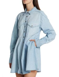 Style 1-1682200548-2901 Free People Blue Size 8 Long Sleeve Mini Cocktail Dress on Queenly