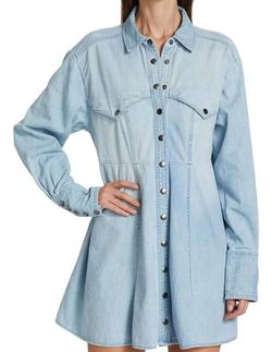 Style 1-1682200548-2901 Free People Blue Size 8 Long Sleeve Mini Cocktail Dress on Queenly