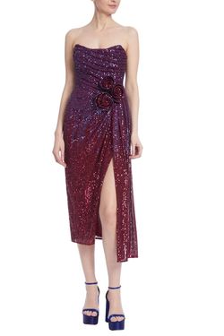 Style 1-1764102468-2168 BADGLEY MISCHKA Red Size 8 Ombre Cocktail Dress on Queenly