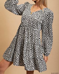 Style 1-1847551295-2901 KORI Black Size 8 Mini Print Free Shipping Cocktail Dress on Queenly