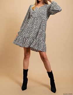 Style 1-1847551295-2901 KORI Black Size 8 Mini Print Free Shipping Cocktail Dress on Queenly
