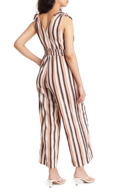 Style 1-2080021705-3011 adelyn rae Pink Size 8 Tall Height V Neck Jumpsuit Dress on Queenly