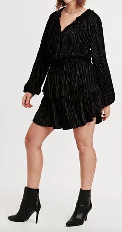Style 1-235517204-2588 DEAR JOHN DENIM Black Size 0 V Neck Tall Height Polyester Spandex Cocktail Dress on Queenly