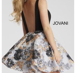 Style 55512 Jovani Black Size 4 50 Off Backless 55512 Cocktail Dress on Queenly
