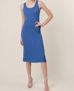 Style 1-4034903018-2793 line and dot Blue Size 12 Pattern Tall Height Cocktail Dress on Queenly