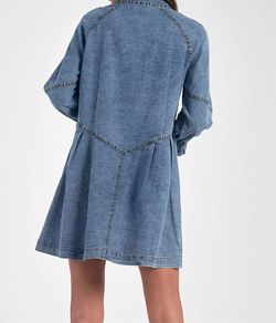 Style 1-570312741-3011 ELAN Blue Size 8 Long Sleeve Free Shipping Cocktail Dress on Queenly
