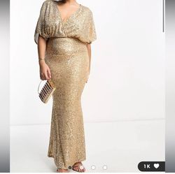 Asos Nude Size 14 Free Shipping Jersey Plus Size Mermaid Dress on Queenly