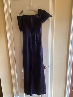 Vince Camuto Blue Size 8 Floor Length Jersey Mermaid Dress on Queenly