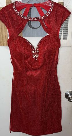 Envious Couture Red Size 6 Jersey Homecoming Cocktail Dress on Queenly