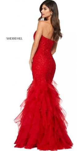 Sherri Hill Red Size 16 Floor Length Jersey Plus Size Pageant Mermaid Dress on Queenly