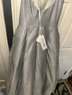 Silver Size 10 Ball gown on Queenly