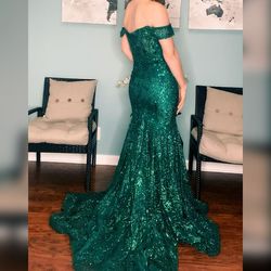 Andrea & Leo Couture Green Size 6 Bustier Floor Length Mermaid Dress on Queenly