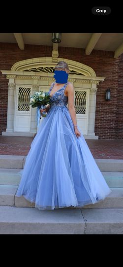 Style 3110 Jovani Blue Size 6 Tall Height 3110 Ball gown on Queenly
