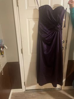Style 1768 Impression Purple Size 12 Plus Size Bridesmaid Sweetheart Straight Dress on Queenly