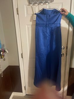 Style 60119 Da vince Blue Size 14 Prom Floor Length Straight Dress on Queenly