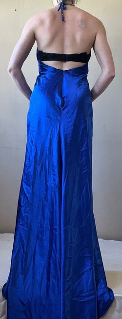 Laura ryen Blue Size 8 Halter 50 Off Mermaid Dress on Queenly