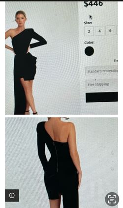 Nicole Bakti Black Size 8 Mini Jersey One Shoulder Cocktail Dress on Queenly